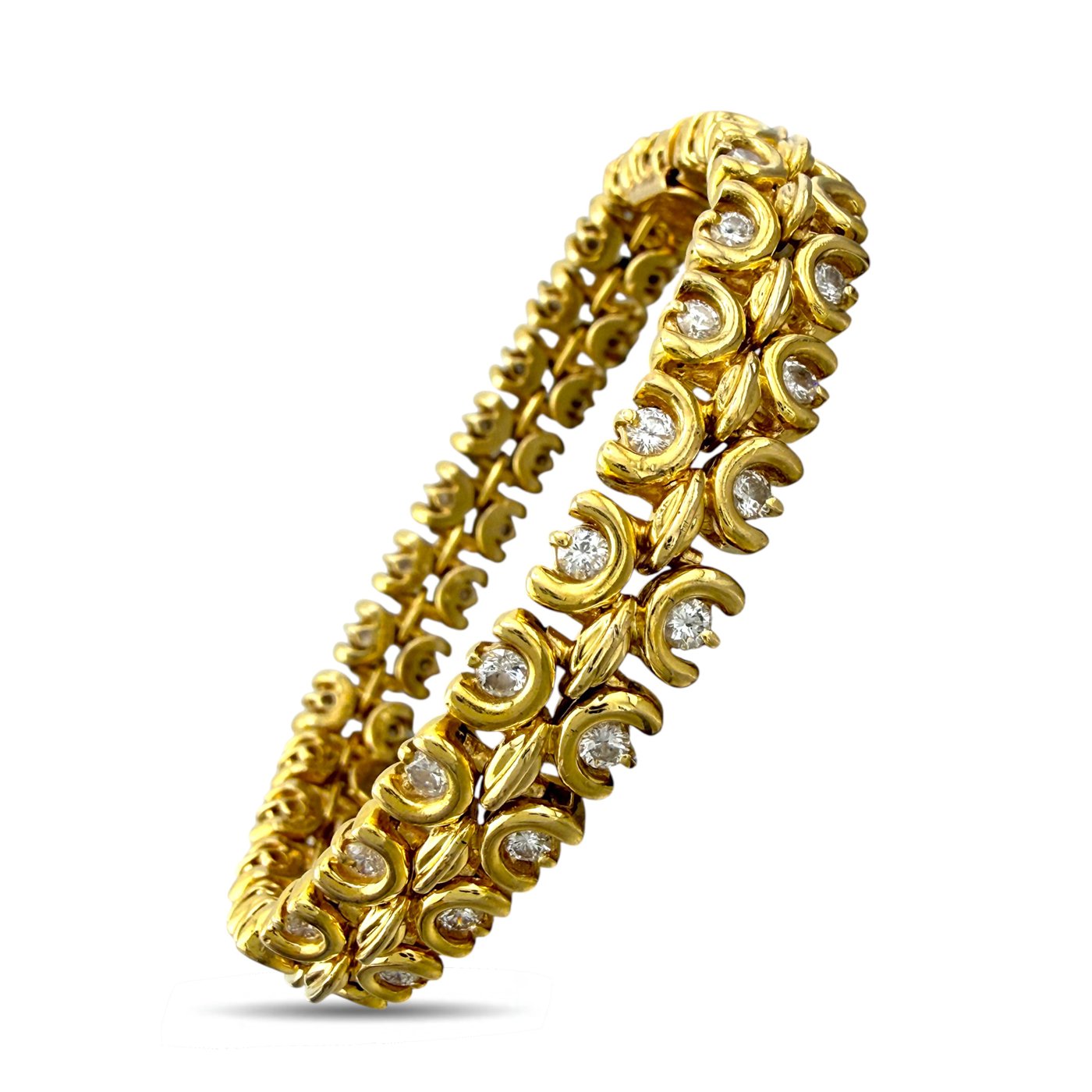 14K Yellow Gold 4.2ct Diamond Bracelet