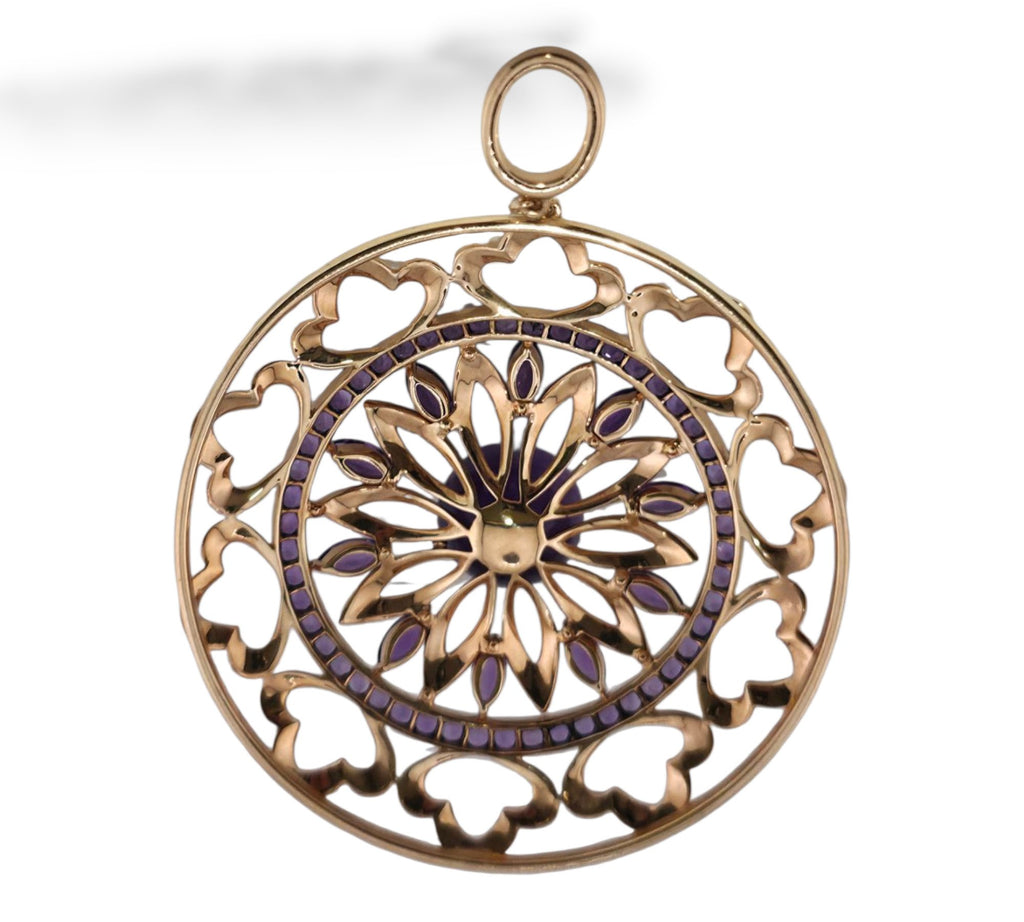Bucherer 18K Gold and Amethyst Large Pendant
