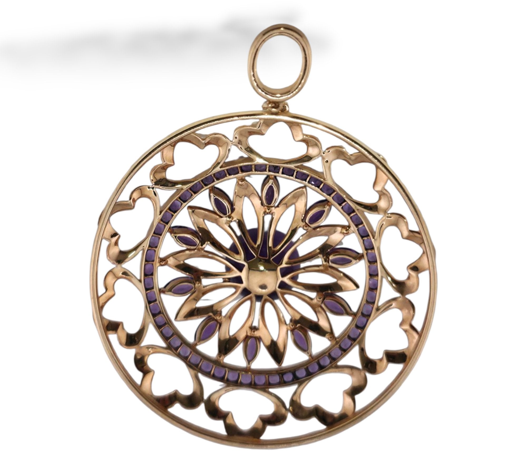 Bucherer 18K Gold and Amethyst Large Pendant