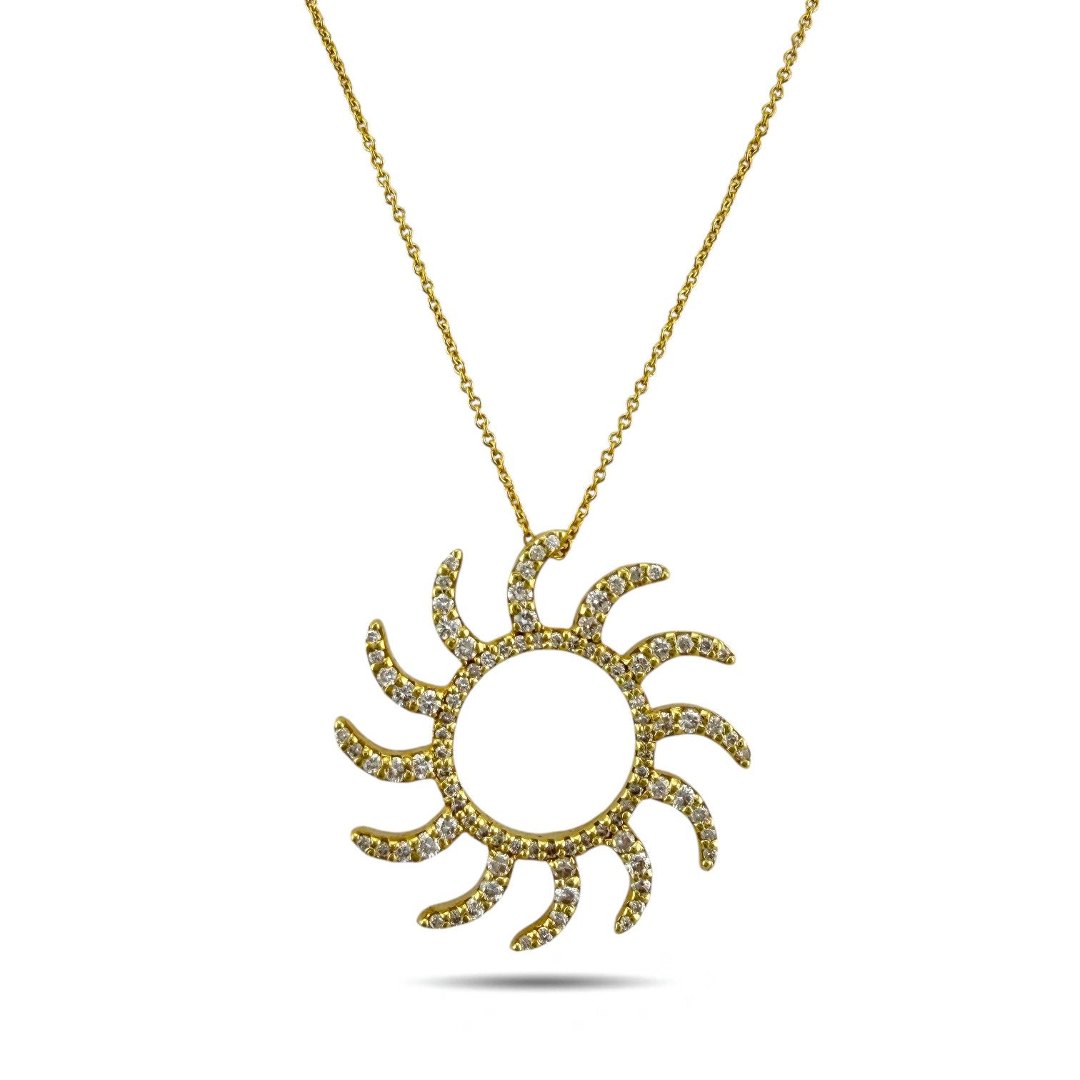 Roberto Coin 18K Yellow Gold 0.42ct Diamond Pendant Necklace