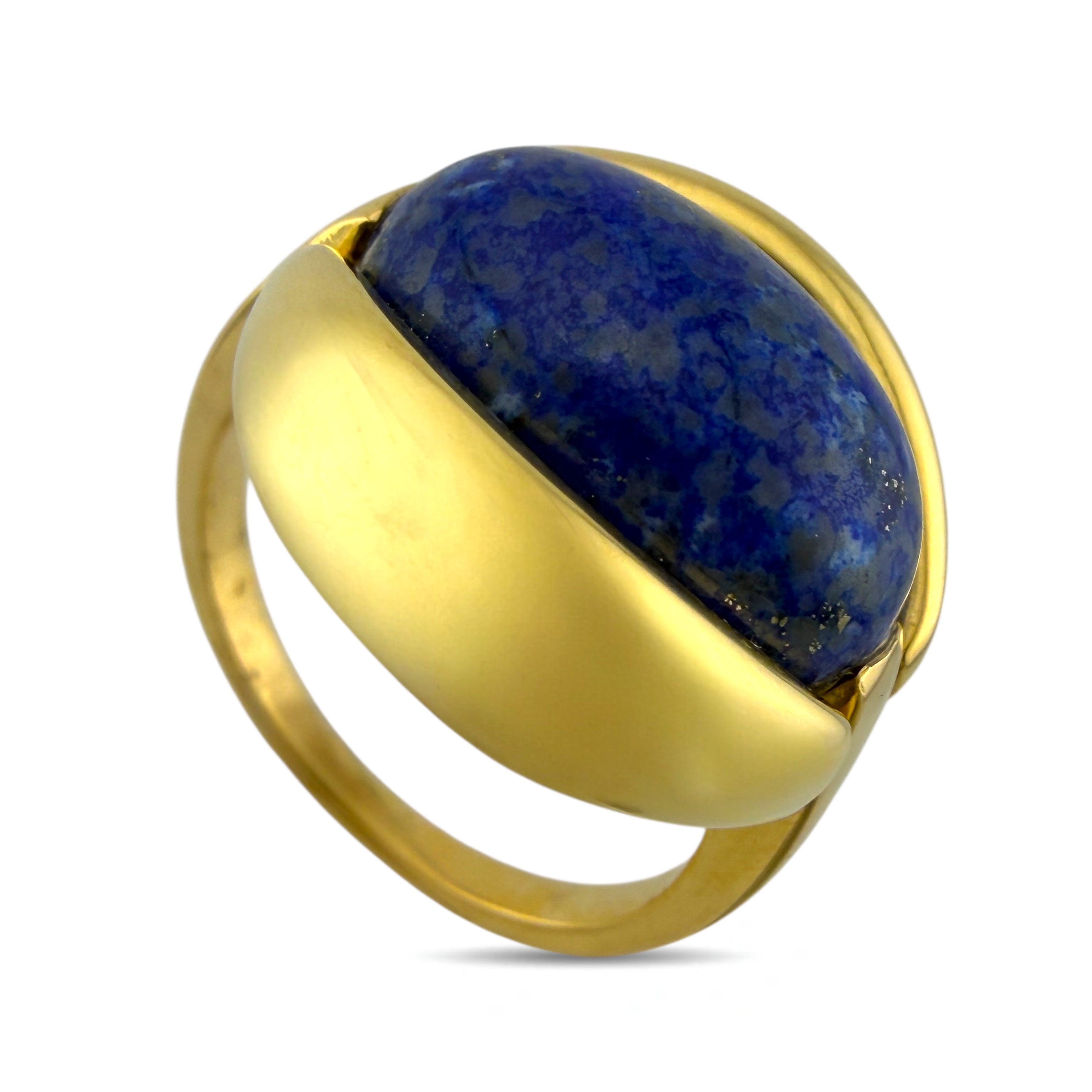 Cartier - 18 kt. Yellow gold,  Cartier 18K Yellow Gold Lapis Lazuli Ring  Lapis lazuli
