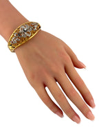 Antique Victorian 18K Yellow Gold and 1.01ct Diamond Bracelet