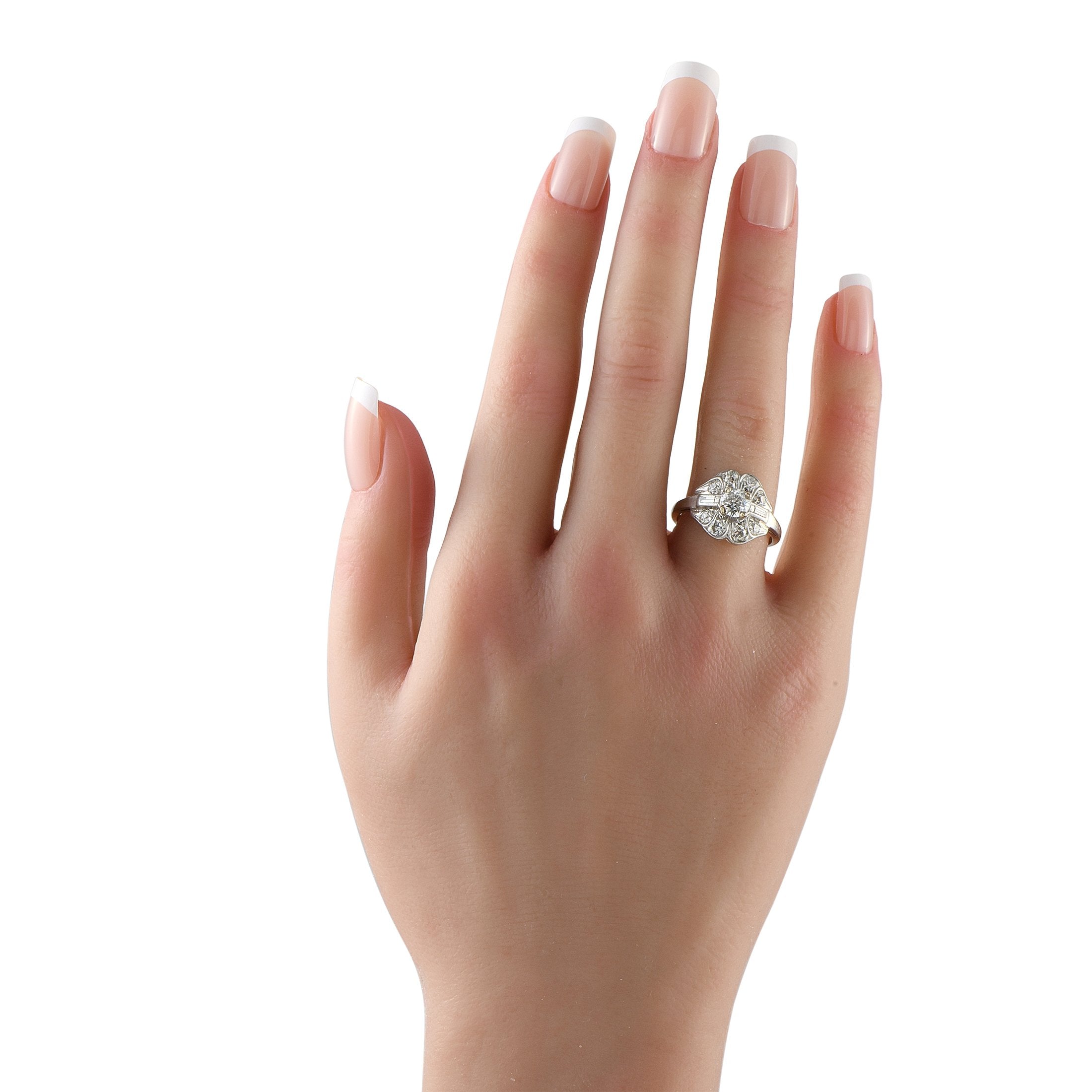 Antique Platinum 1.27ct Diamond Ring
