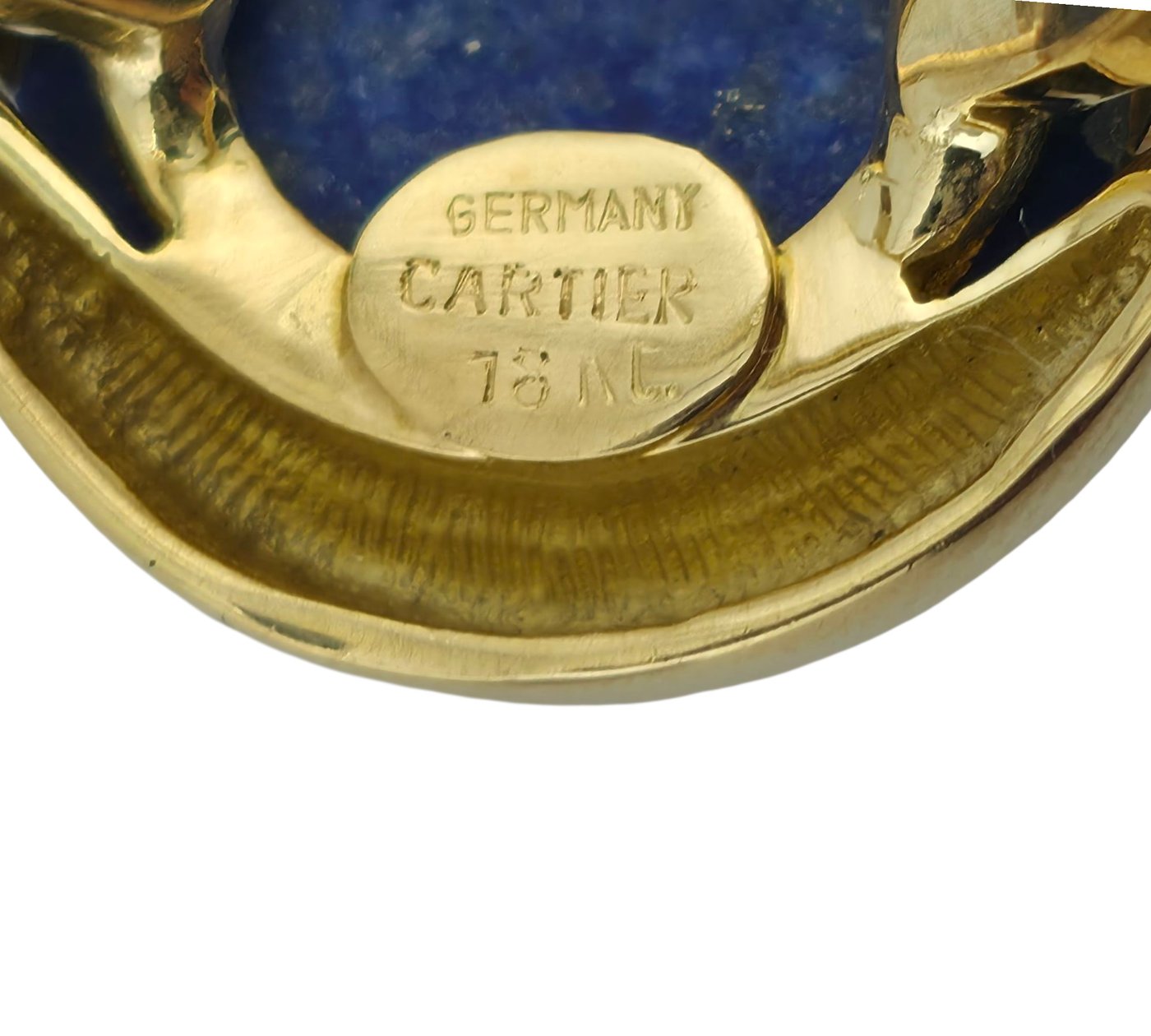 Vintage Cartier 18K Yellow Gold Lapis Lazuli Ring