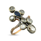 Antique Imperial Russian 56K Rose Gold and 0.85ct Diamond Ring