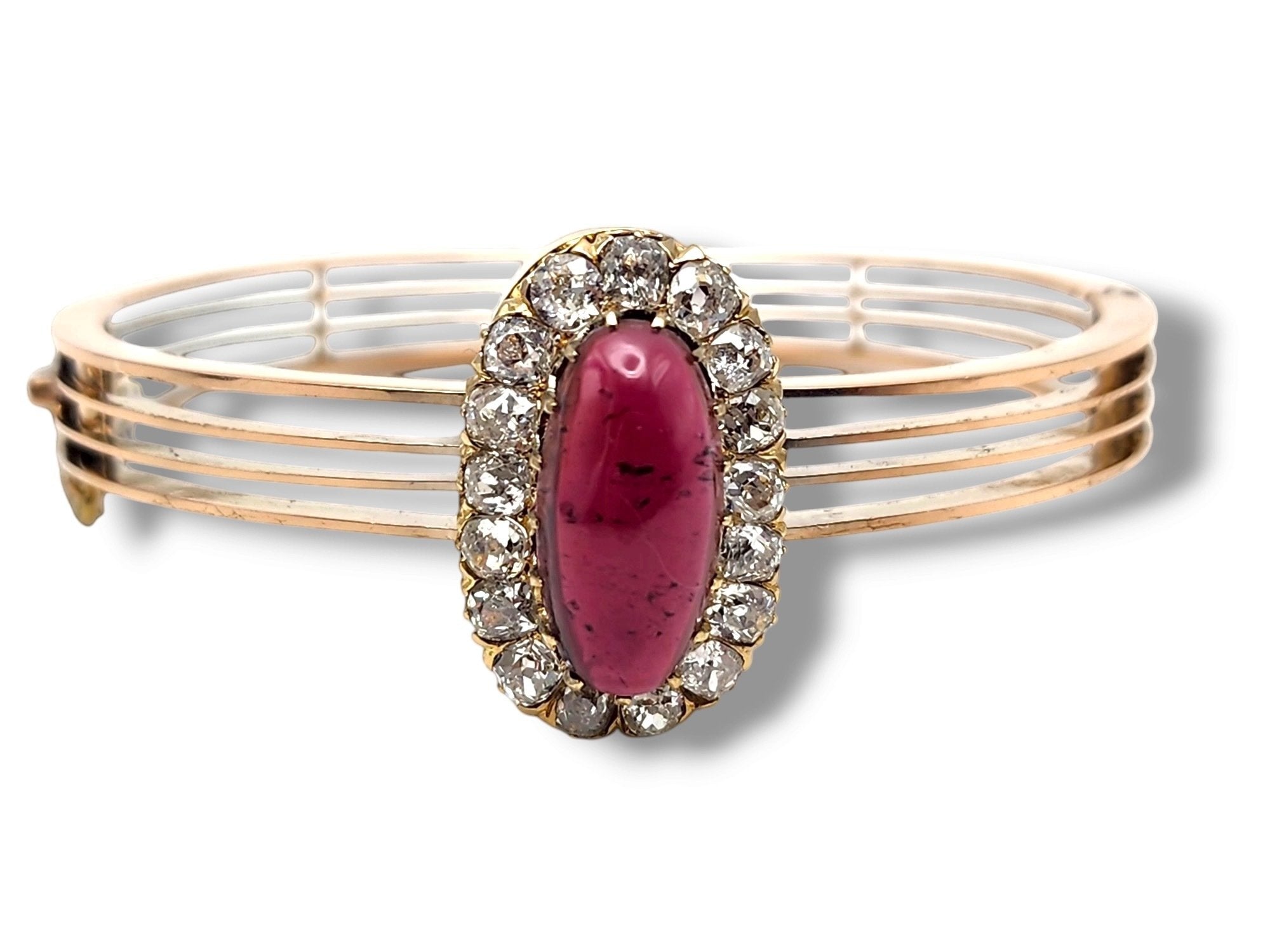 14 kt. Yellow gold, Gorgeous Antique Gold and Diamond Women's Bracelet 3.4 Carats  -  3.40ct. tw. Diamond (Natural)