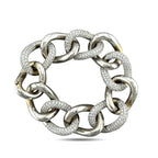 Tiffany & Co. White Gold 22.00ct Diamond Link Bangle Bracelet