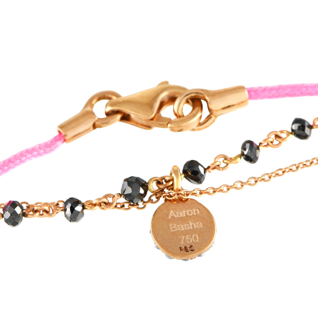 Aaron Basha 18K Rose Gold 1.30ct Black Diamond Necklace