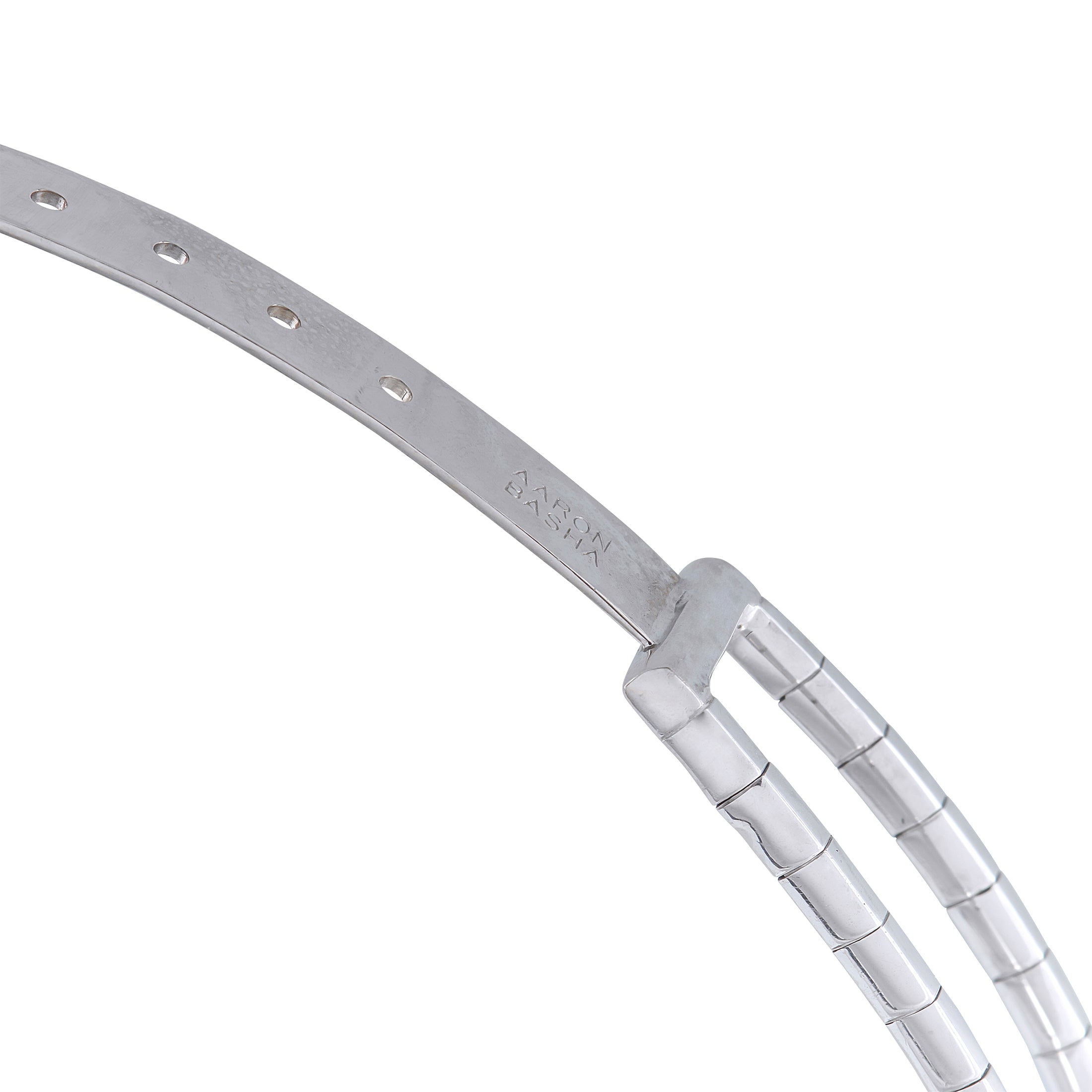 Aaron Basha 18K White Gold 13.25ct Black and White Diamond Choker Necklace
