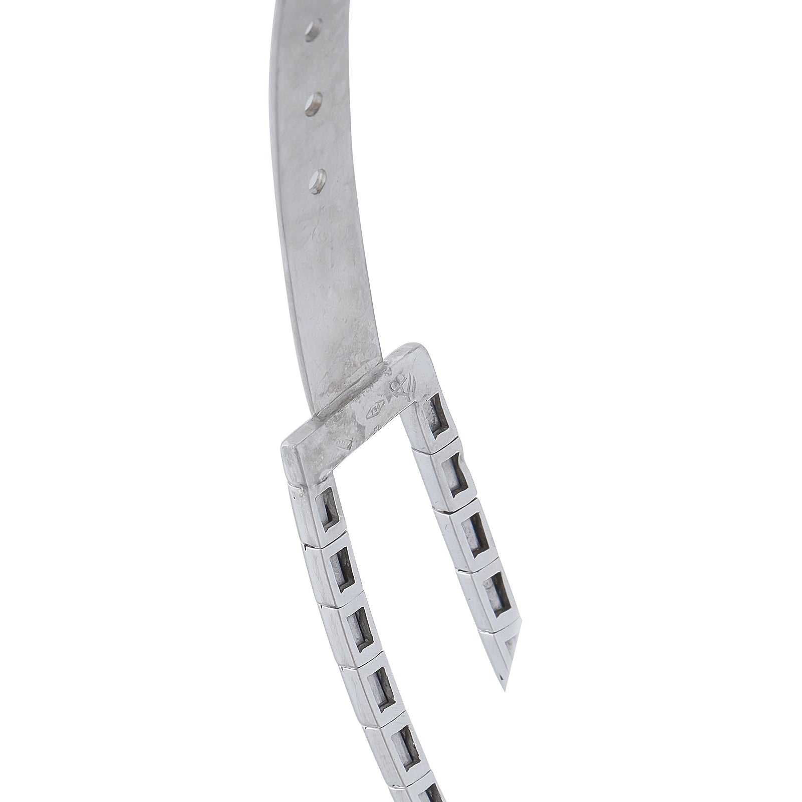 Aaron Basha 18K White Gold 13.25ct Black and White Diamond Choker Necklace