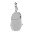 Aaron Basha Baby Shoe 18K White Gold Diamond Ballet Shoe Charm