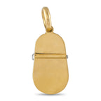 Aaron Basha Baby Shoe 18K Yellow Gold Diamond and Enamel Mary-Jane Charm