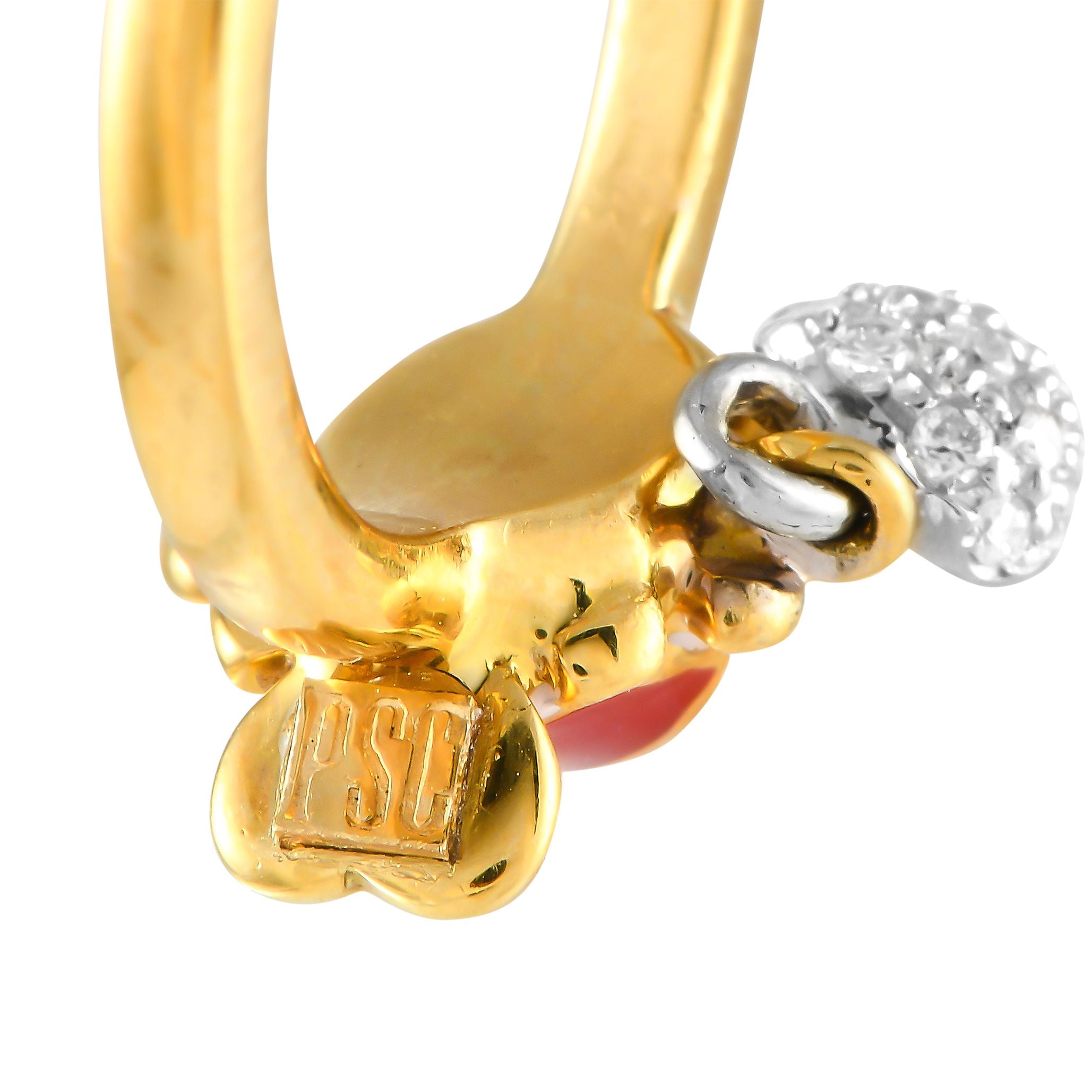 Aaron Basha18K Yellow Gold Diamond and Enamel Clown Fish Ring