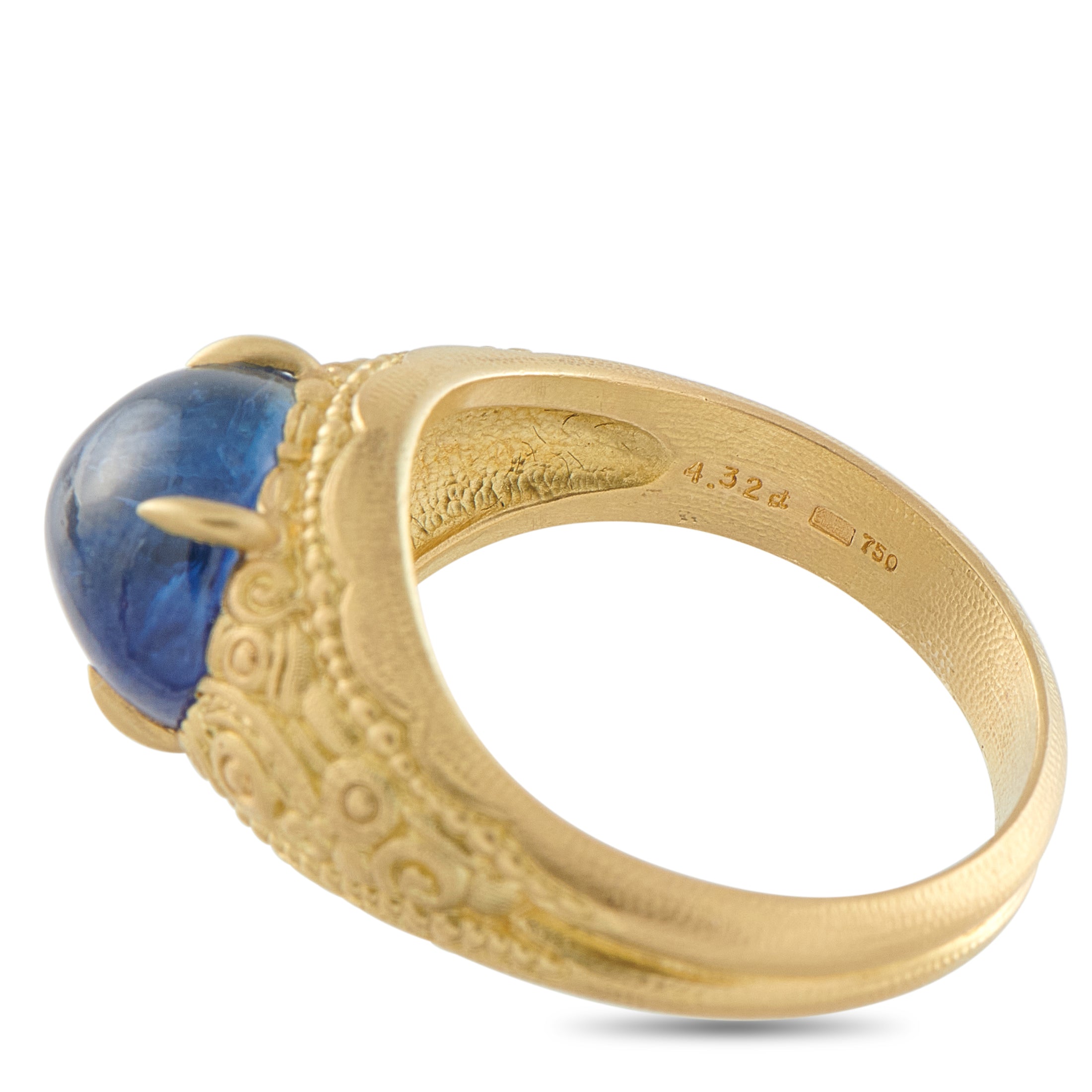 ALEX SEPKUS18K Yellow Gold 4.32ct Sapphire Ring
