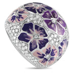 ALFIERI & ST.JOHNALFIERI & ST.JOHN 18K White Gold 1.45ct Diamond and Enamel Flower Ring – This Alfieri & St