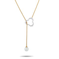 Angela Cummings 18K Yellow Gold Diamond and Pearl Lariat Necklace