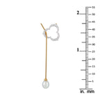 ANGELA CUMMINGS 18K Yellow Gold Diamond and Pearl Lariat Necklace