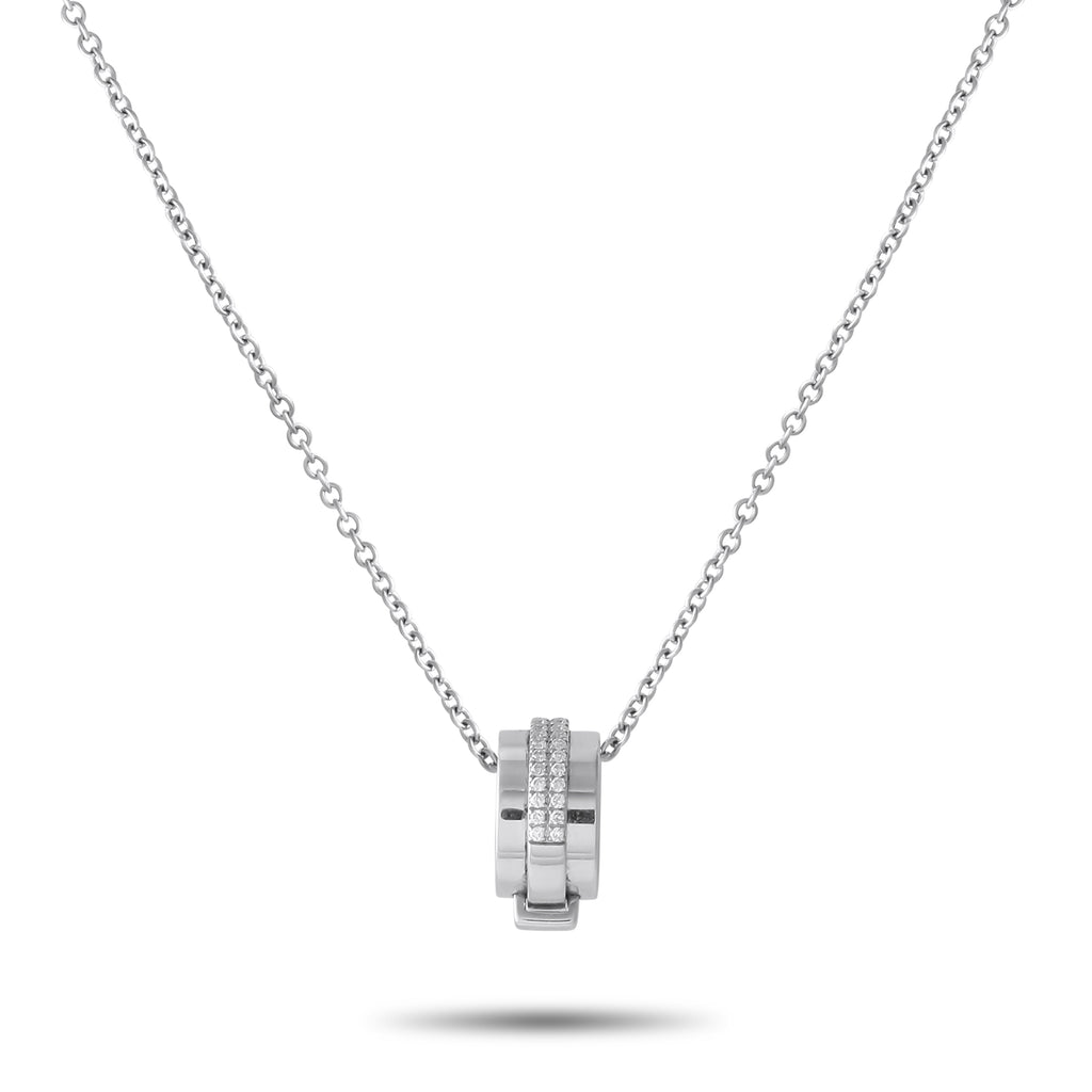 Asprey 18K White Gold 0.25ct Diamond Necklace
