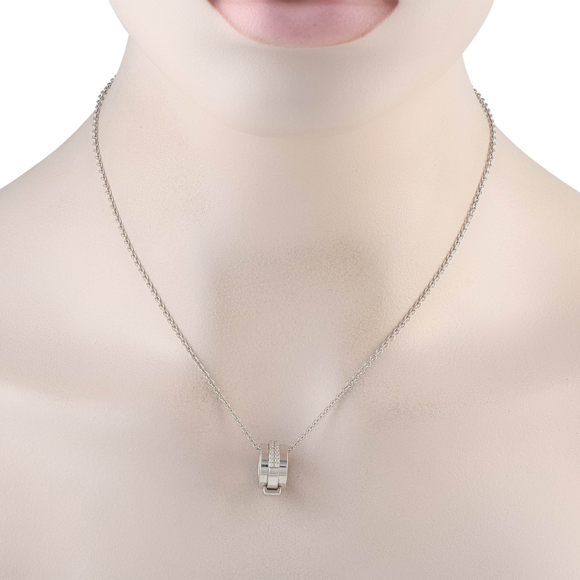 Asprey 18K White Gold 0.25ct Diamond Necklace