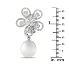Assael 18K White Gold 5.24ct Diamond and Pearl Clip-On Earrings