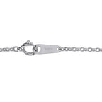 K18WG 18K white gold clasp with curb link chain