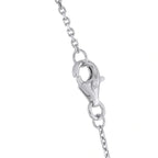 White gold chain necklace with lobster clasp and interlocking links
