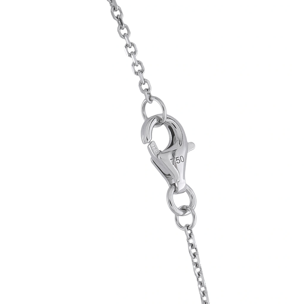 White gold necklace chain with lobster clasp and interlocking links
