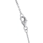 White gold necklace chain with lobster clasp and interlocking links