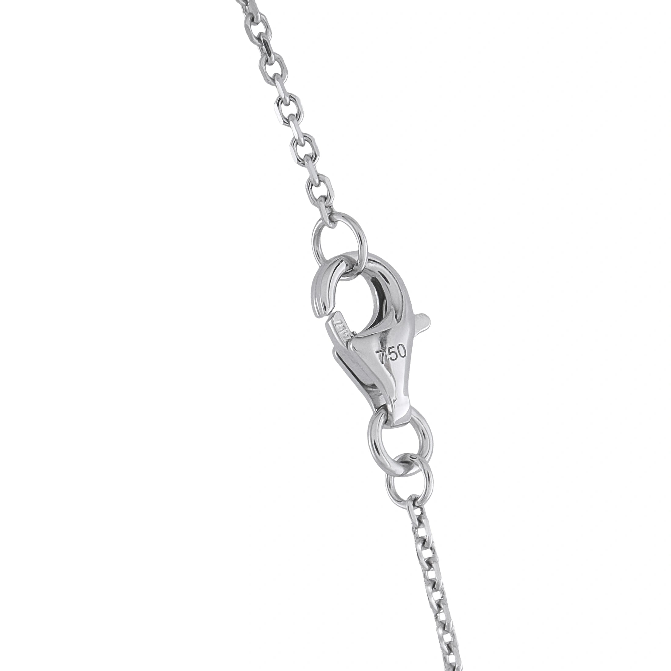 White gold necklace chain with lobster clasp and interlocking links