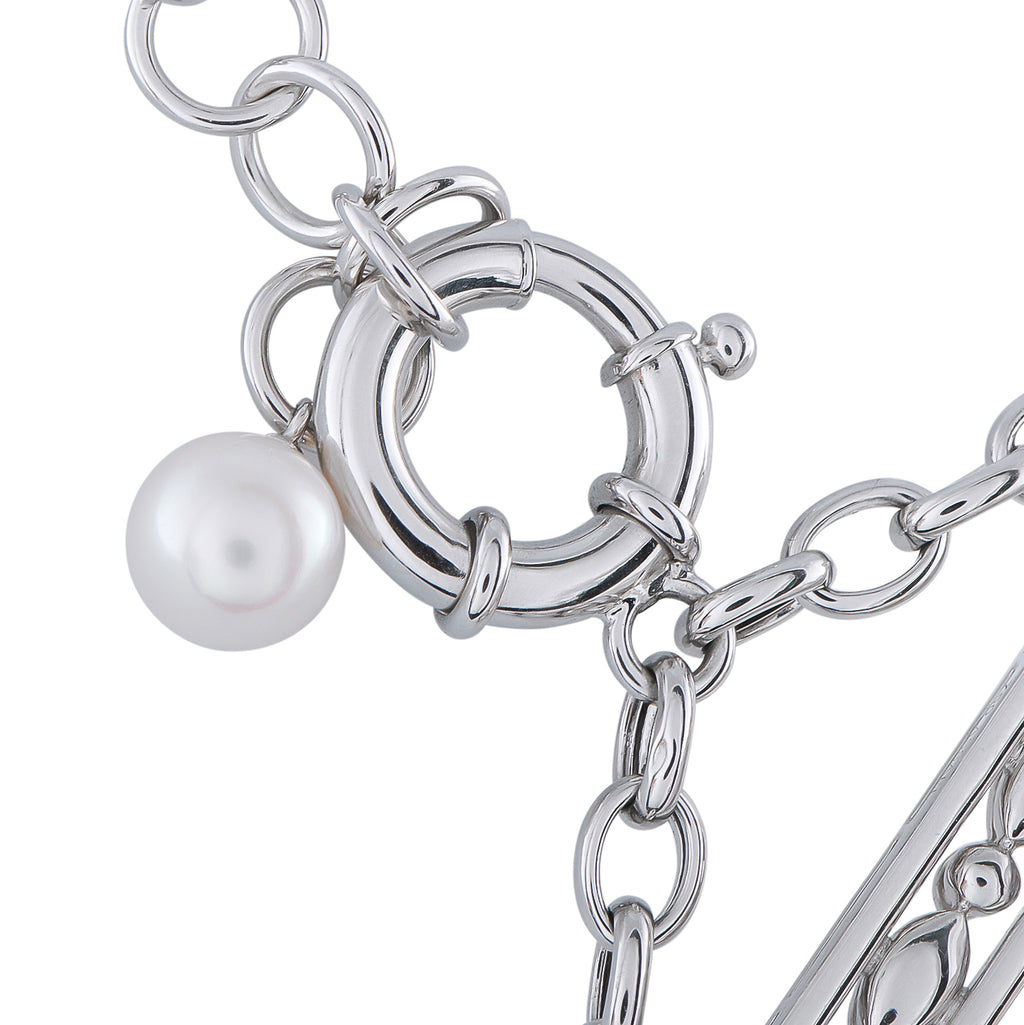 Assael 18K White Gold Pearl 5-Row Choker Necklace