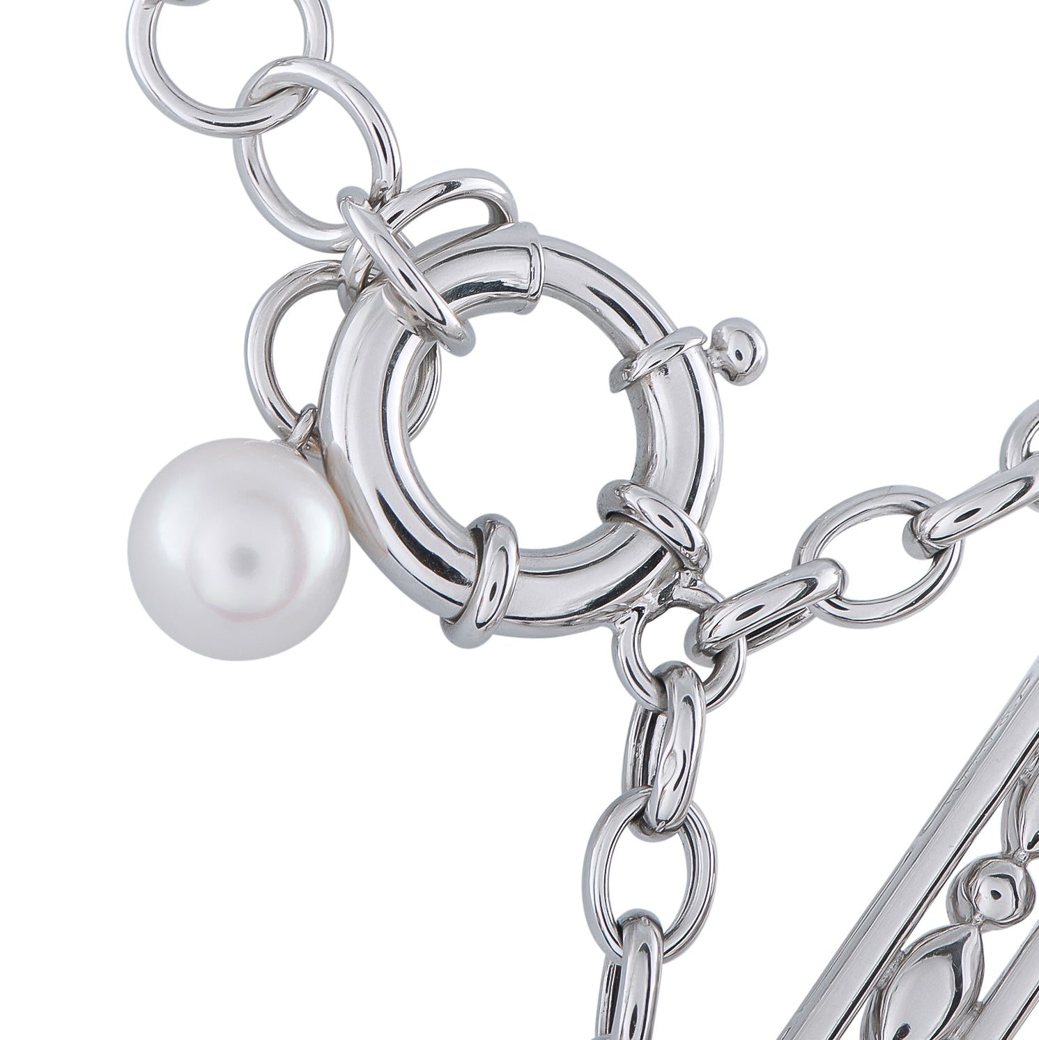Assael 18K White Gold Pearl 5-Row Choker Necklace