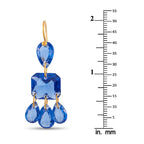 Baccarat18K Yellow Gold Blue Crystal Necklace