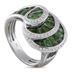 Bellarri18K White Gold Diamond and Tourmaline Ring