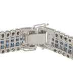 Bellarri18K White Gold 3.28ct Diamond and Sapphire Bracelet