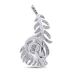 BOUCHERON Plume de Paon 18K White Gold 1.10ct Diamond Earrings
