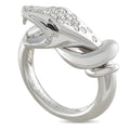 Boucheron 18K White Gold 0.16ct Diamond Snake Ring