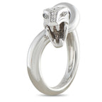 Boucheron 18K White Gold 0.16ct Diamond Snake Ring