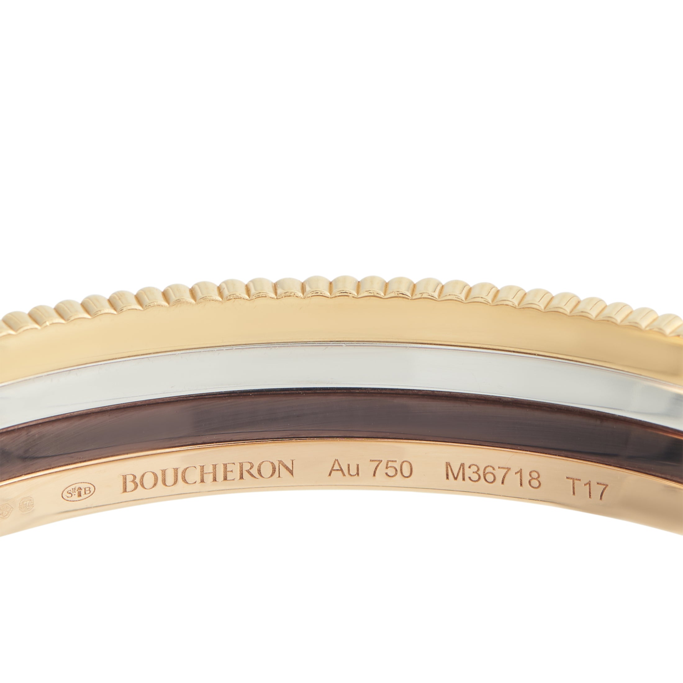BOUCHERON Quatre 18K Yellow, Rose, and White Gold 1.48ct Diamond Bracelet