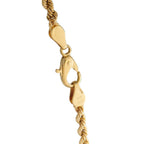 18K yellow gold necklace with clasp and twisted chain links