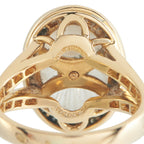 Boucheron 18K Yellow Gold 0.65ct Diamond and Rock Crystal Ring
