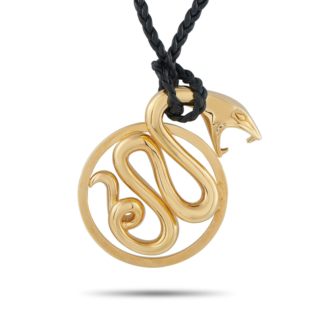 Boucheron 18K Yellow Gold Serpent Cord Necklace - This Boucheron Serpent necklace is bold, confident, and will make a statement every time it’s worn. It features an 18K Yellow