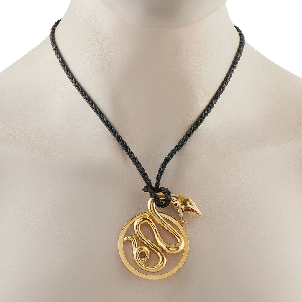Boucheron 18K Yellow Gold Serpent Cord Necklace
