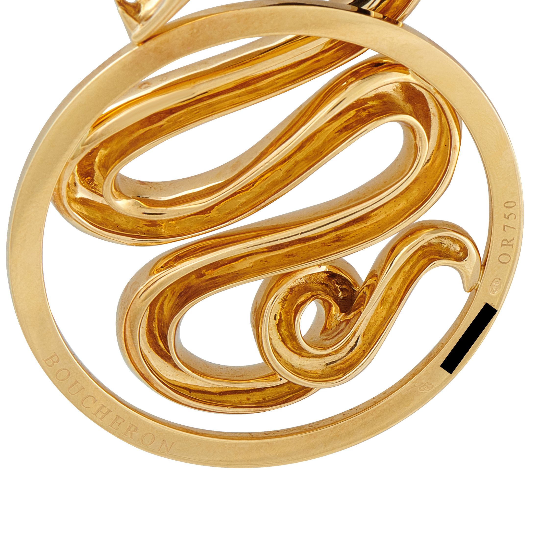 Boucheron 18K Yellow Gold Serpent Cord Necklace