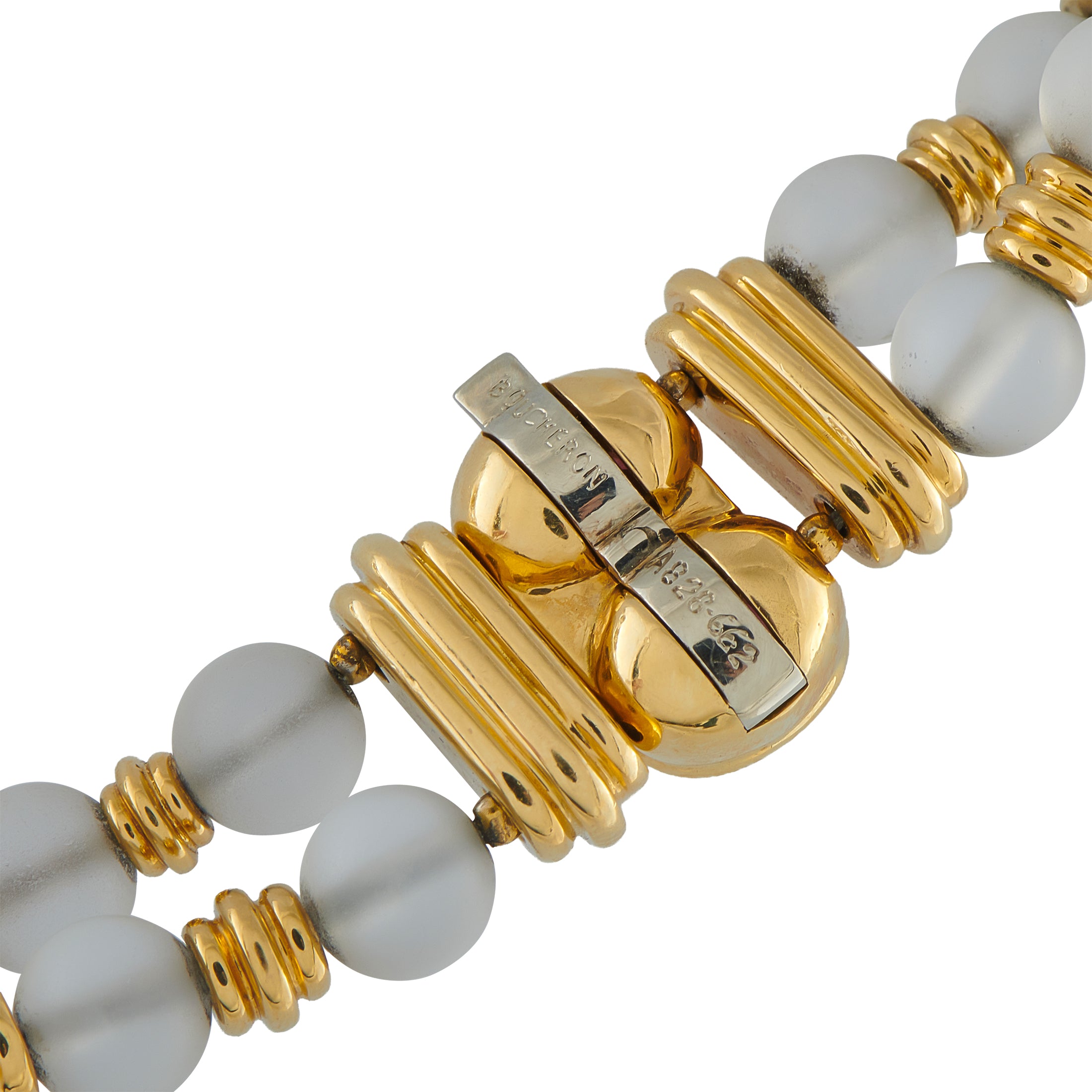 Boucheron 18K Yellow Gold Tourmaline and Rock Crystal Necklace