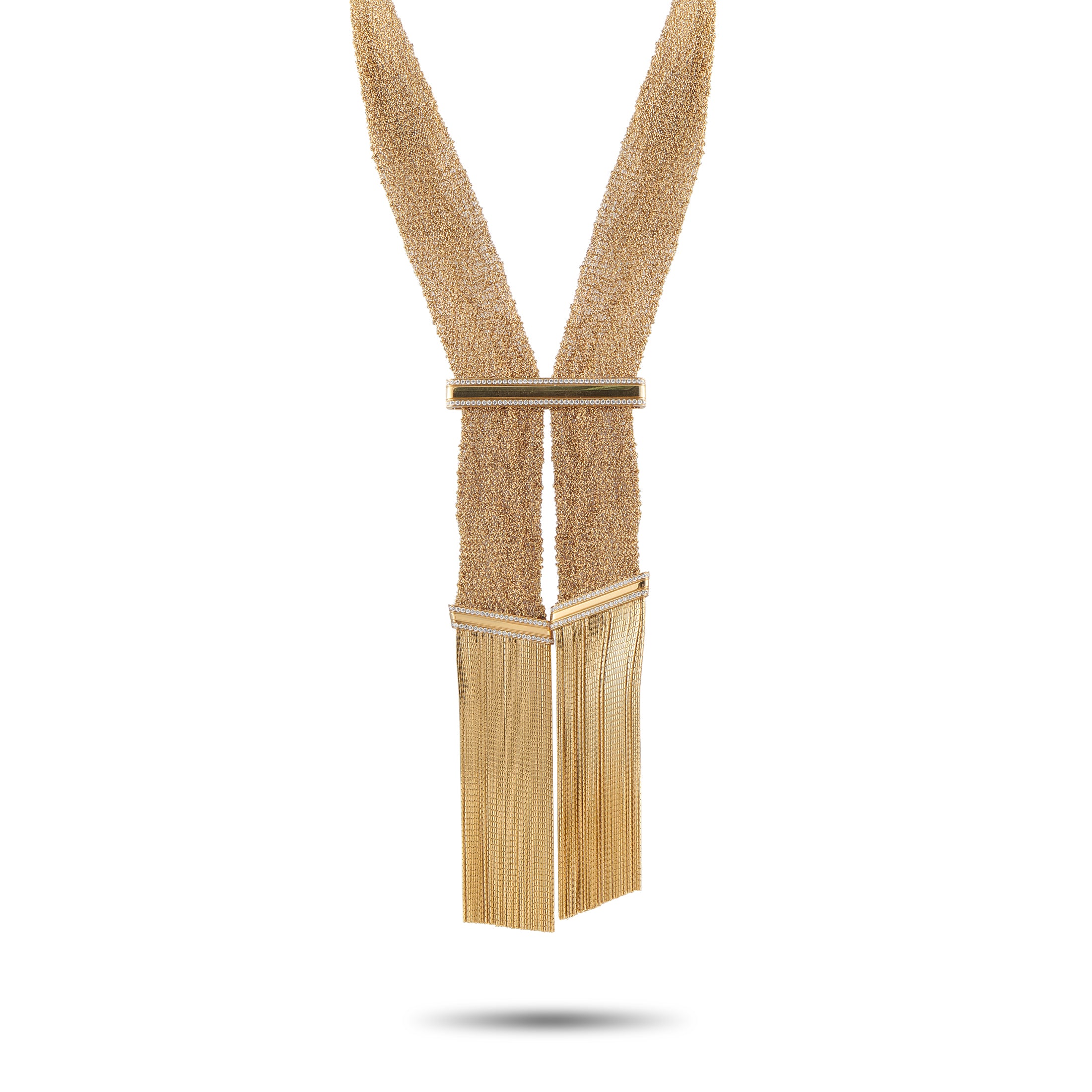 BOUCHERON Delilah 18K Yellow Gold 2.10ct Diamond Necklace