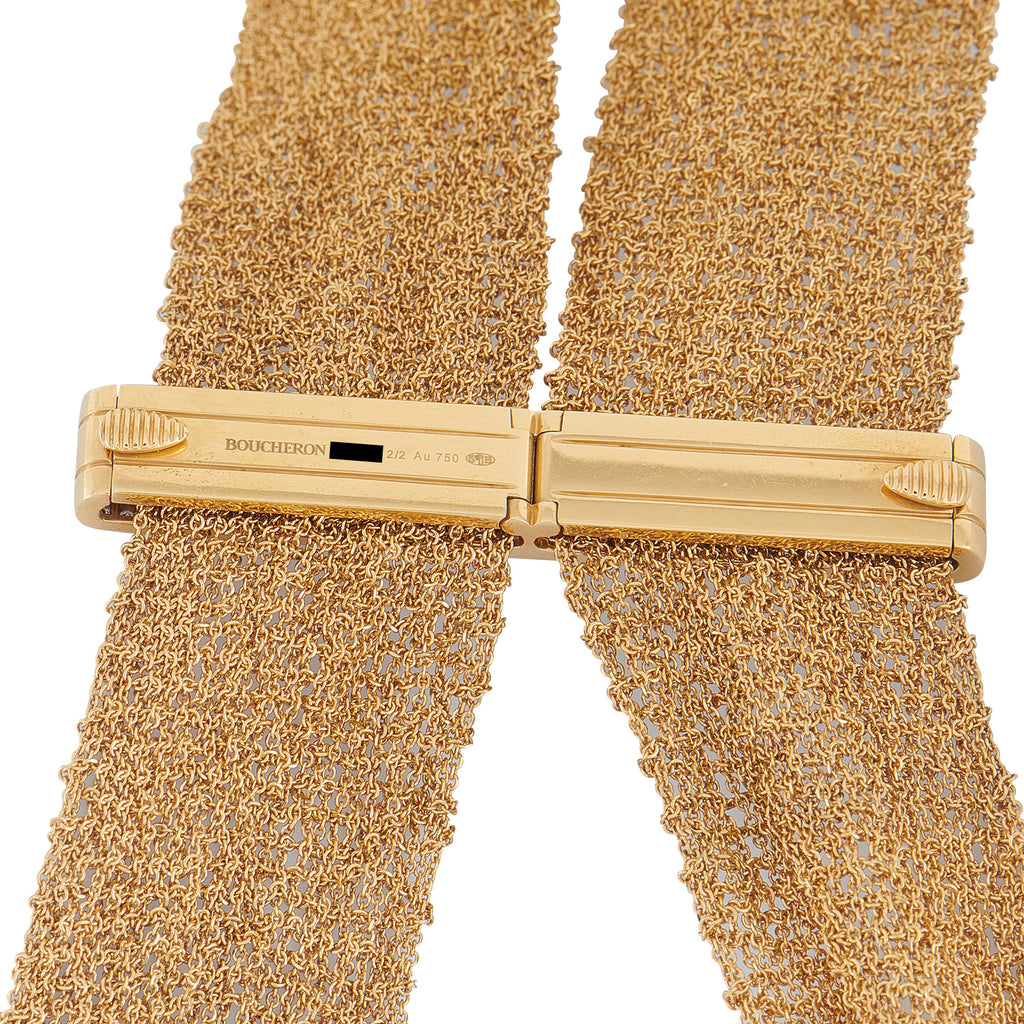 BOUCHERON Delilah 18K Yellow Gold 2.10ct Diamond Necklace