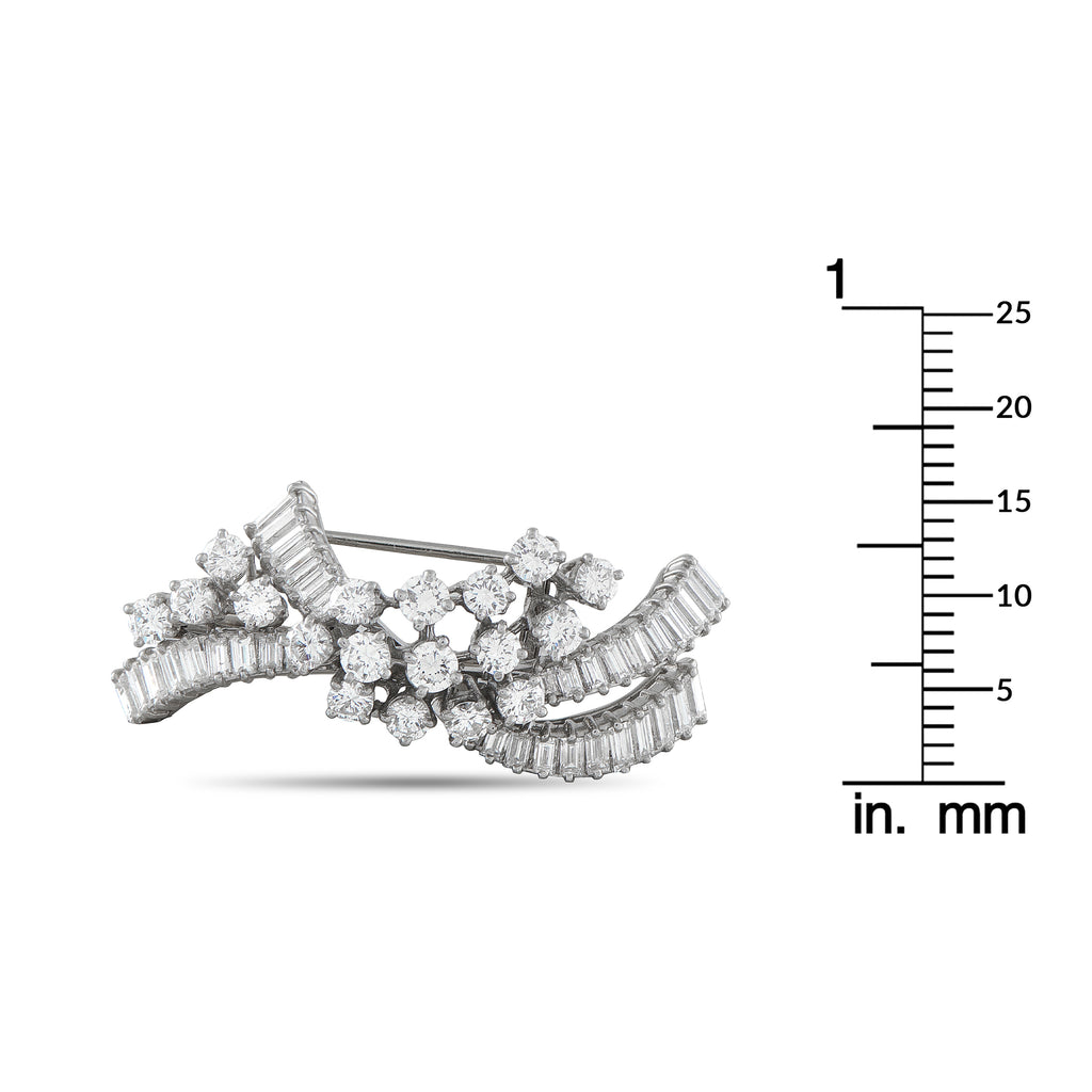 Boucheron Platinum 4.25ct Diamond Brooch