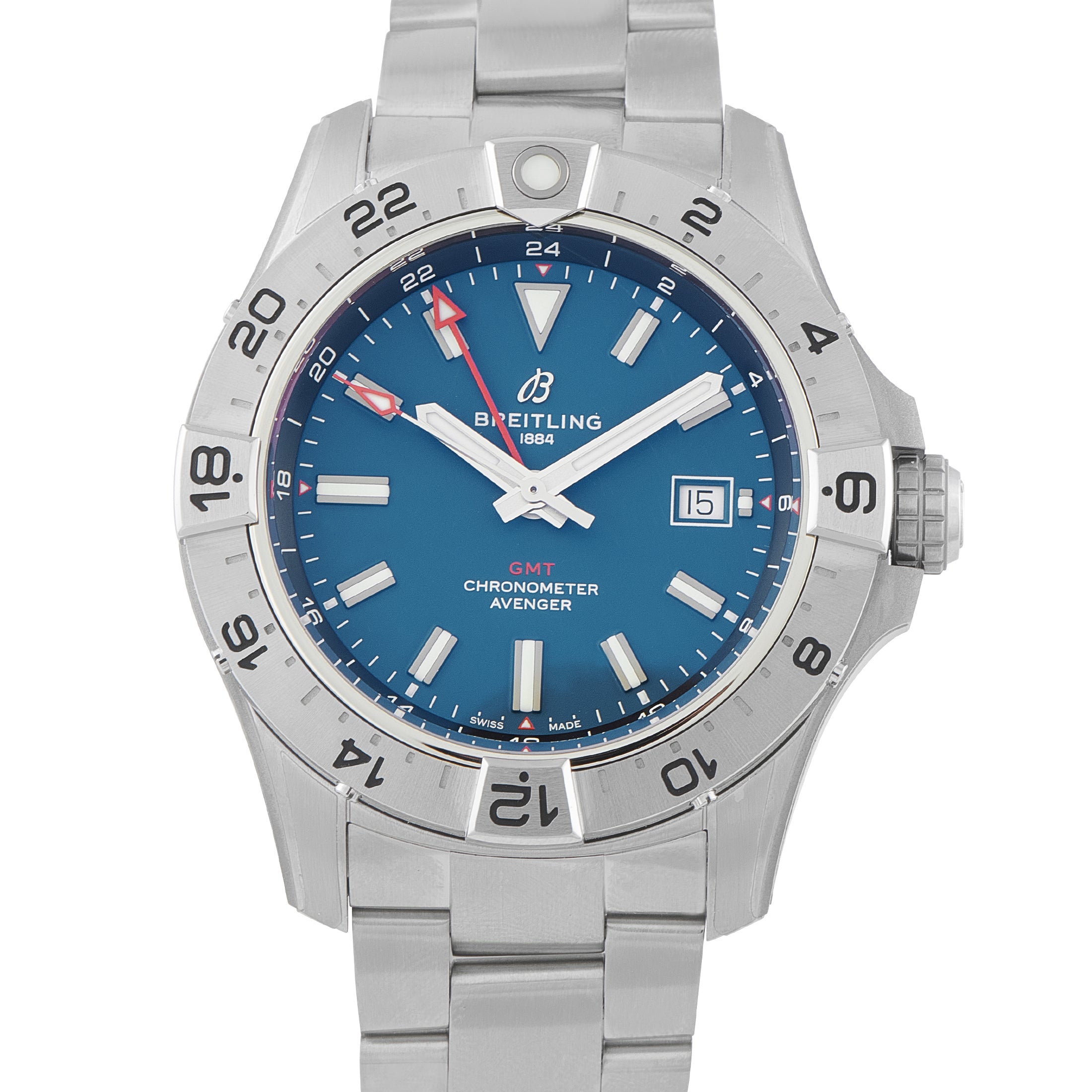 Breitling Avenger Automatic GMT 44 Steel Watch