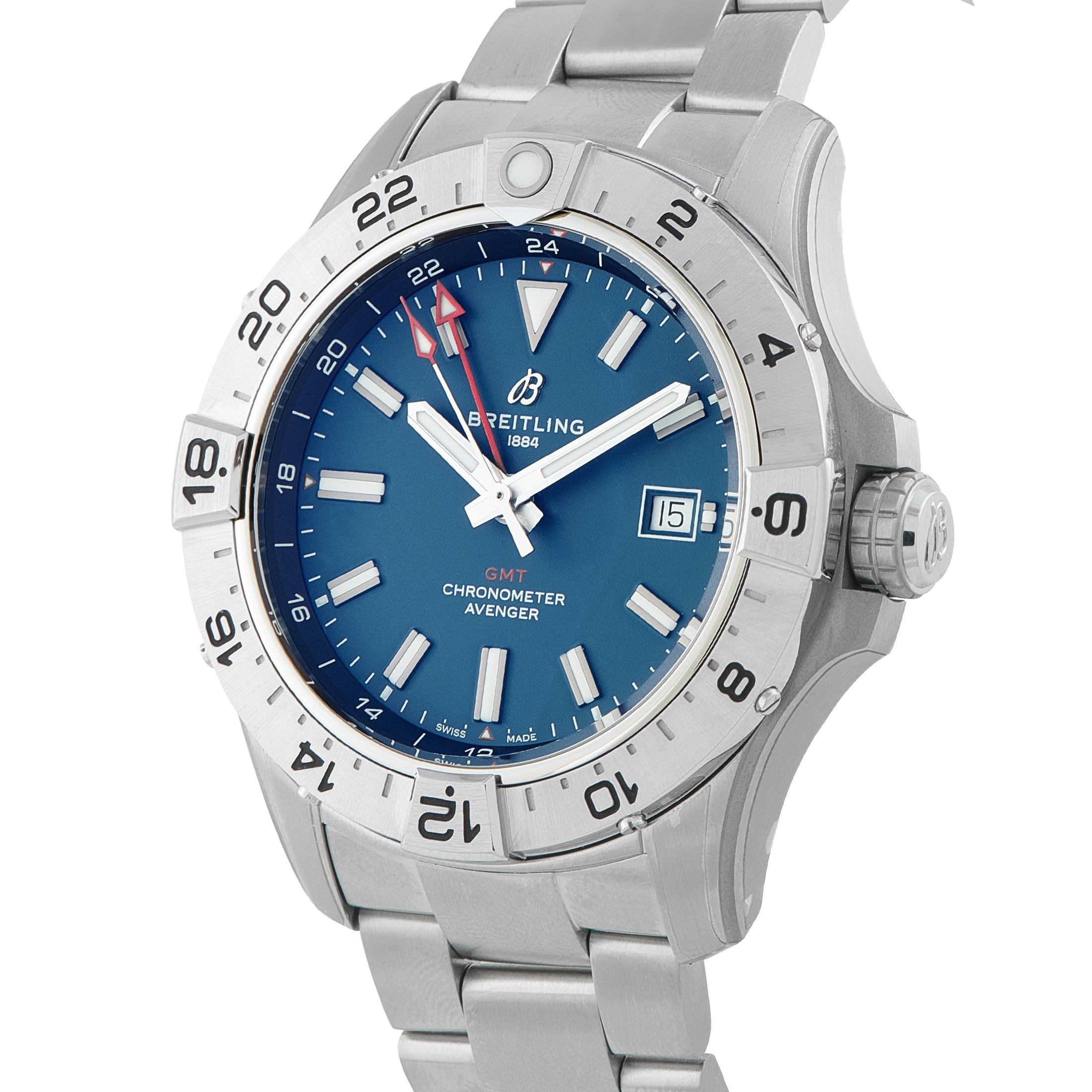 Breitling Avenger Automatic GMT 44 Steel Watch