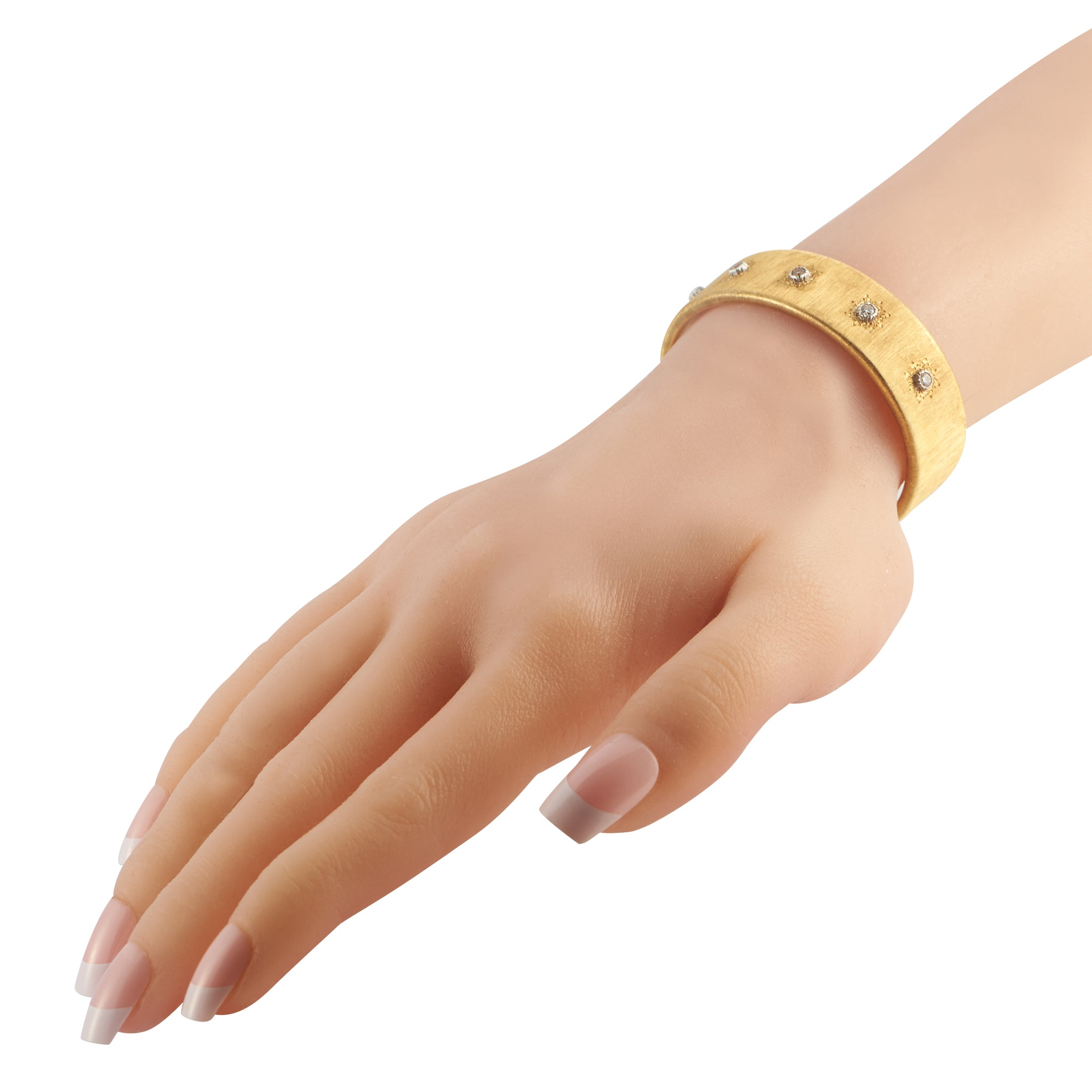 BuccellatiMacri 18K Yellow Gold Diamond Cuff Bracelet